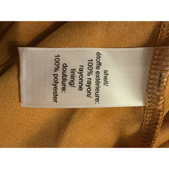 Maurice Mustard Midi Dress Size 1 Boho - Picture 5 of 6